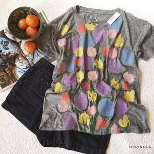 J Crew Michael De Feo Tulip Print Tee